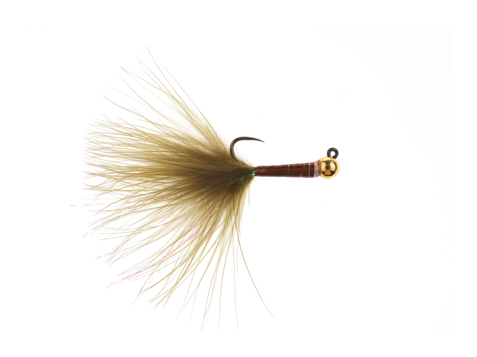 Product photo of the Olive Wire Jig Stalking Bug Streamer – Tungsten Bead, WIFREO style XY111F