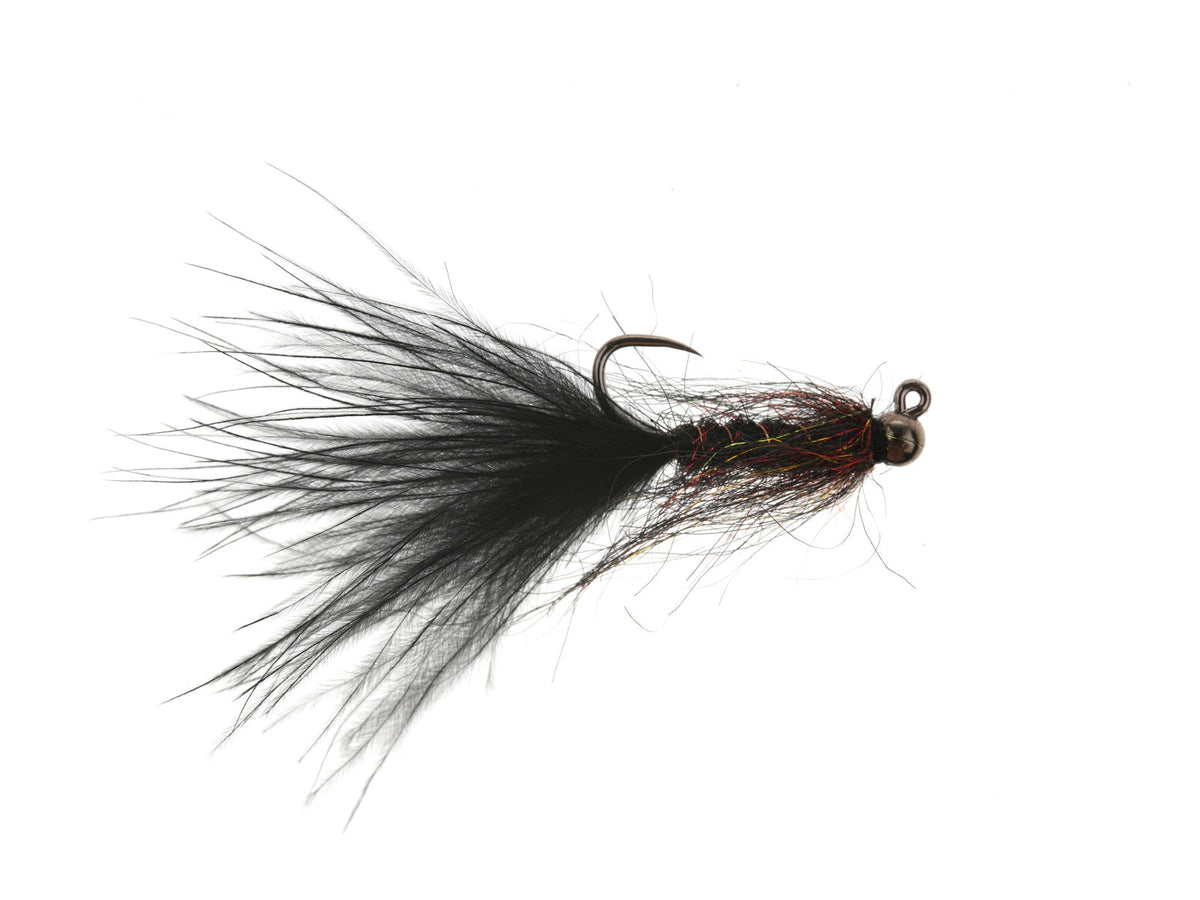 Product photo of the Black Jig Leech Streamer – Tungsten Bead, WIFREO style XY112