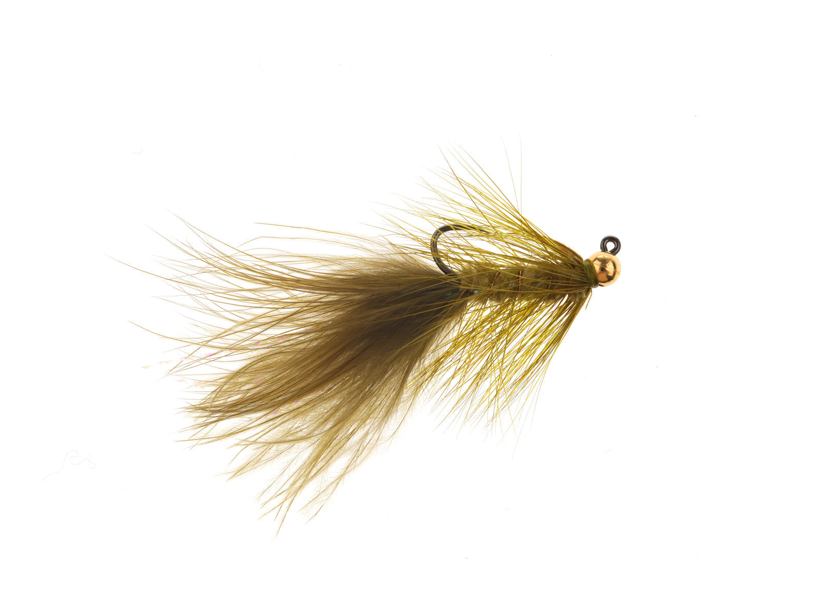 Product photo of the Olive Jig Woolly Bug Streamer – Tungsten Bead, WIFREO style XY113A