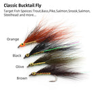 Baitfish-Style Epoxy 3D Eye Bucktail Streamer Hook