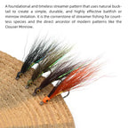 Baitfish-Style Epoxy 3D Eye Bucktail Streamer Hook