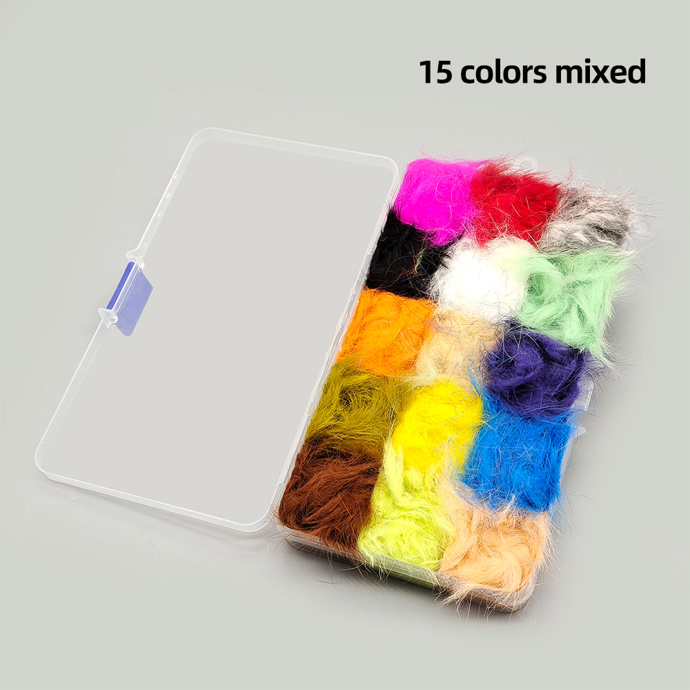 Multi-Color Rabbit Hair Fiber Set - Fly Tie Material for Fishing Hooks