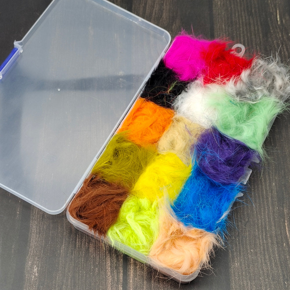 Multi-Color Rabbit Hair Fiber Set - Fly Tie Material for Fishing Hooks