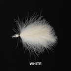 White CDC feathers for fly tying, 0.5g pack