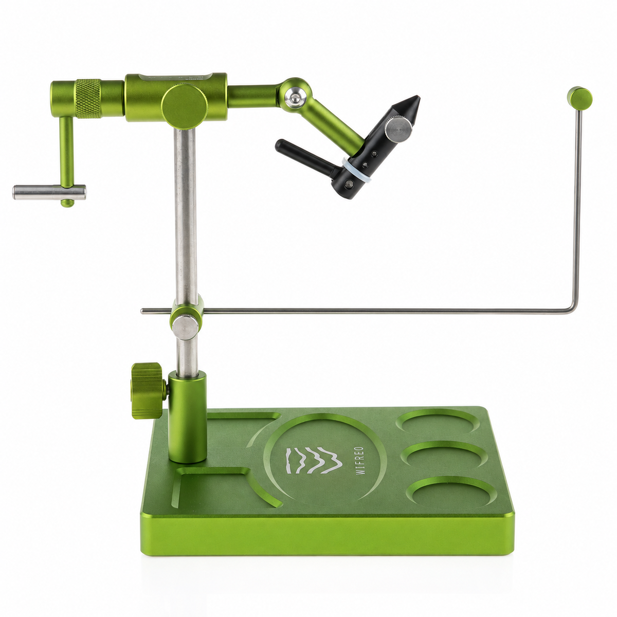WIFREO W10102 aluminum rotary fly tying vise on white background